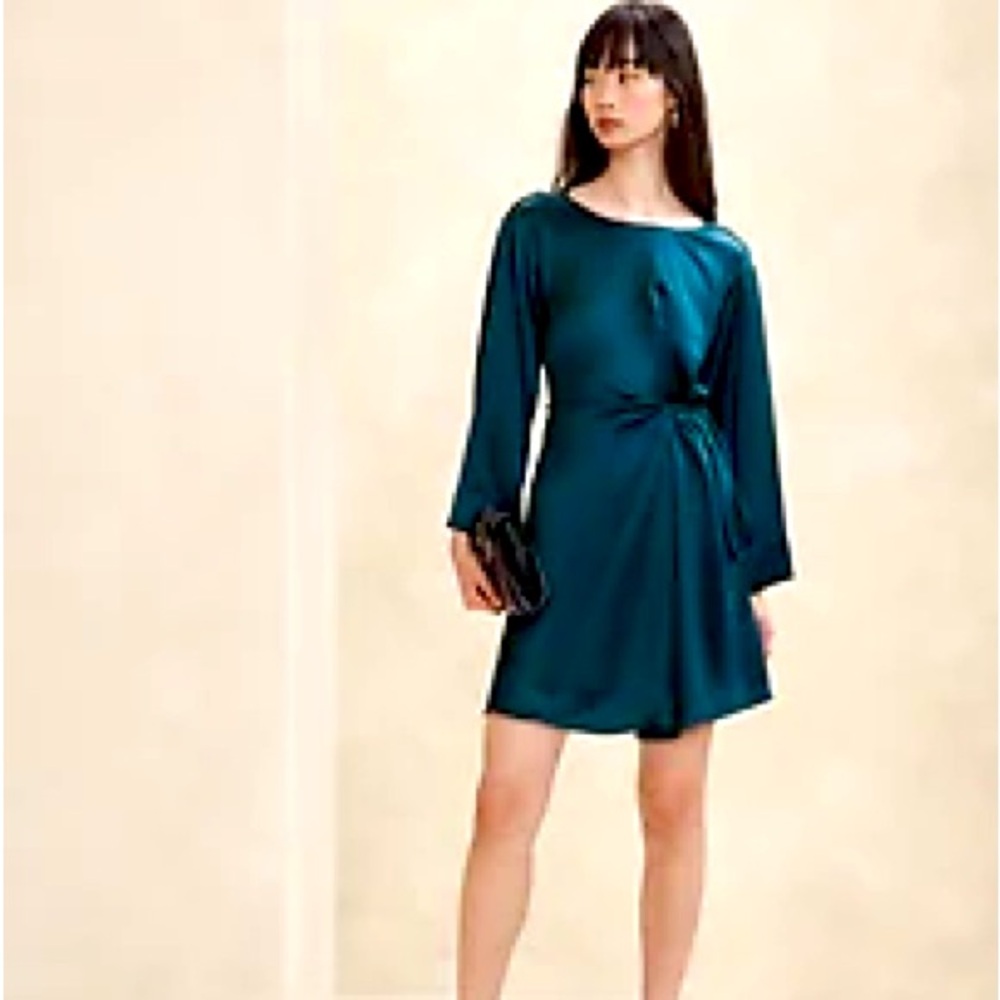 Treccia Hammered Satin Dress
